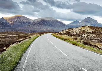 open road for diesel driving